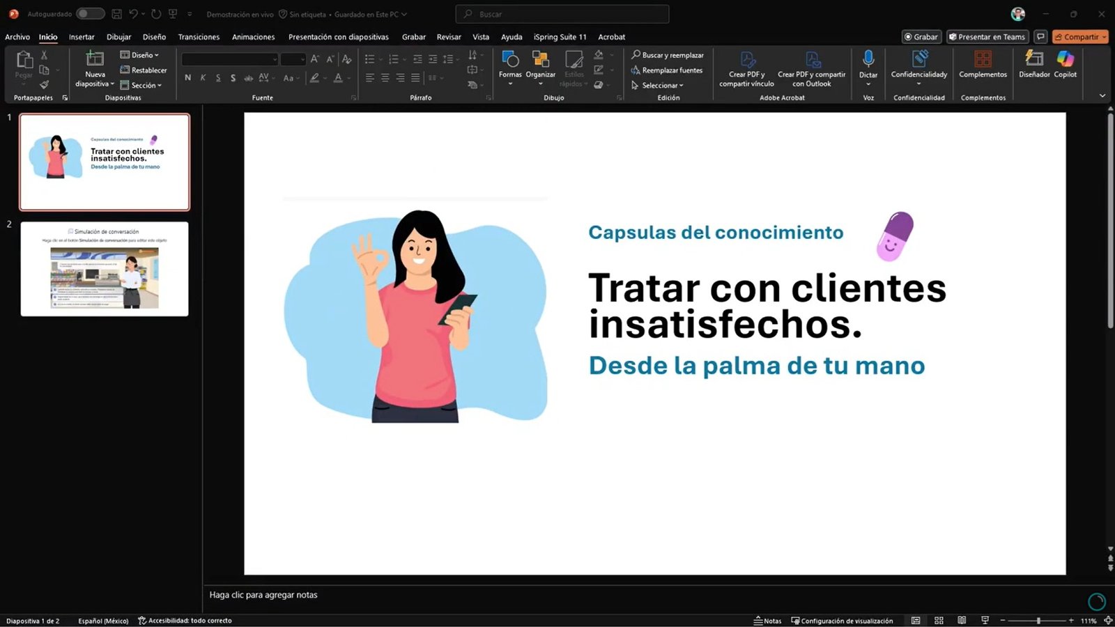 Simulación de conversación con Storyline 3