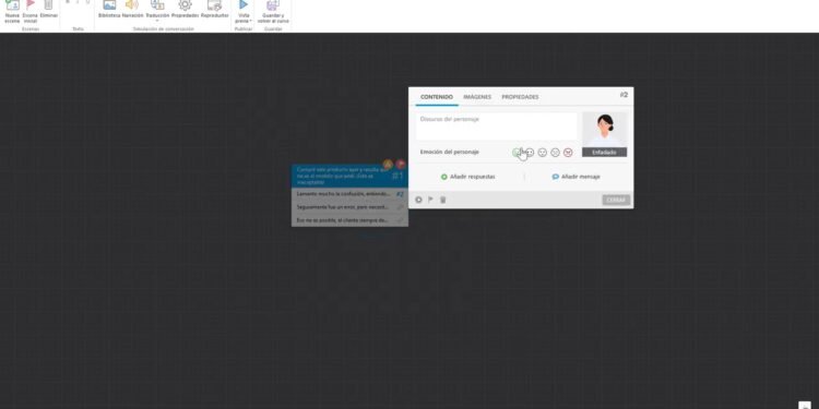 Simulación de conversación con iSpring